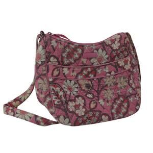 Vera Bradley Pink Quilted Shoulder Bag Purse Daisy Daisy Retired